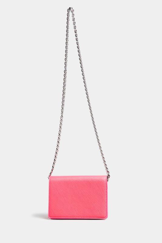 Plus Size Pink Chunky Chain Crossbody Bag | Yours Clothing 4