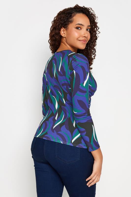 M&Co Blue & Green Abstract Print Twist Top | M&Co 3