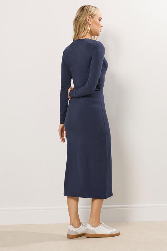 LTS Tall Navy Blue Wrap Midi Dress | Long Tall Sally 2