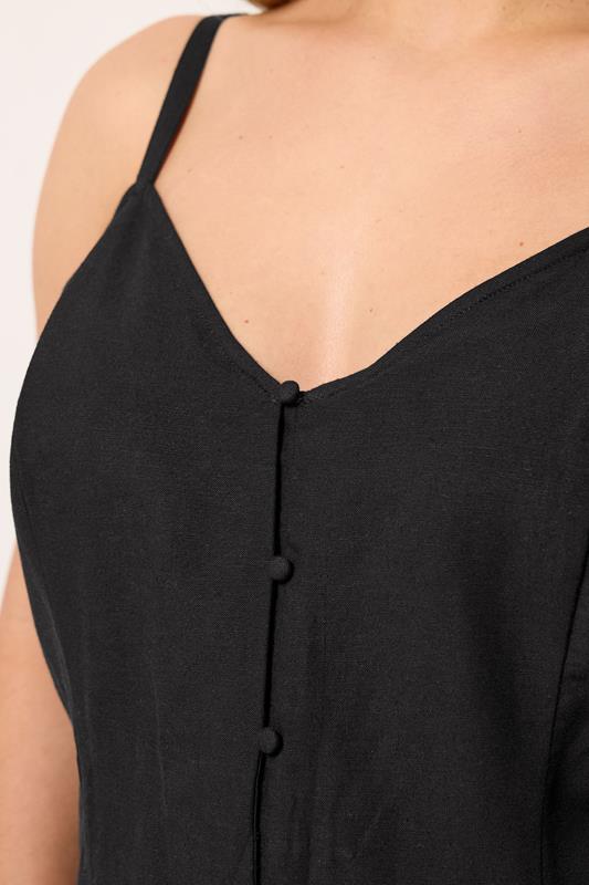 YOURS Plus Size Black Linen Swing Dress | Yours Clothing 4