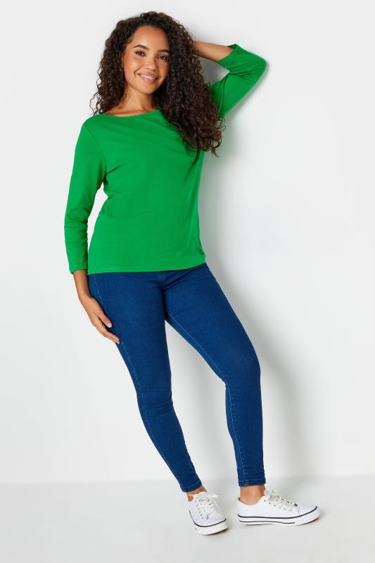 M&Co Green 3/4 Sleeve Essential Top | M&Co 3