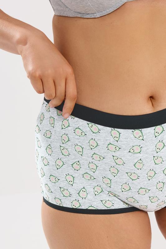 YOURSET 5 PACK Plus Size Grey Avocado Print Shorts | Yours Clothing 5