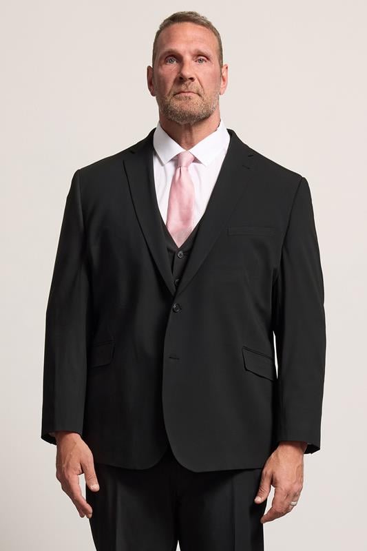 D555 Big & Tall Black Suit Jacket