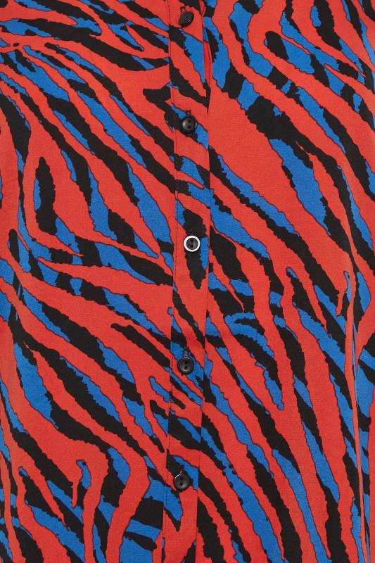 M&Co Red Zebra Print Long Sleeve Shirt | M&Co 5