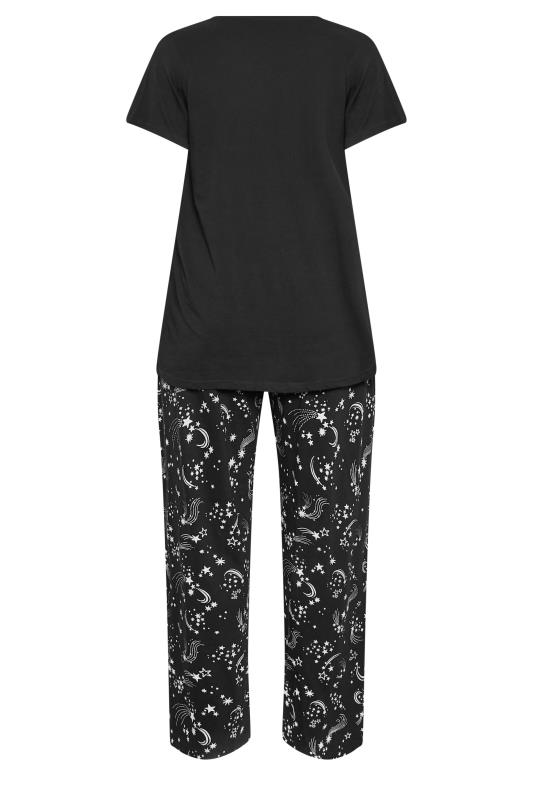 M&Co Black Cotton 'Shine Like the Stars' Slogan Pyjama Set | M&Co 7