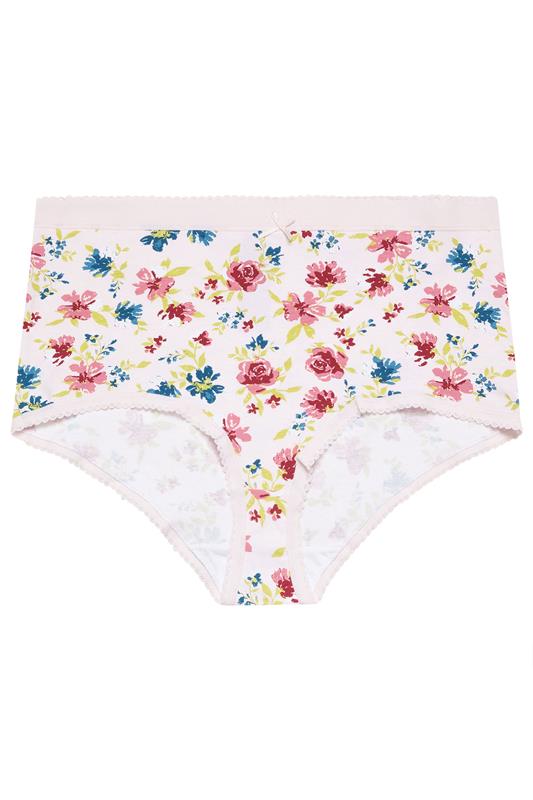 YOURS 5 PACK Plus Size Blue & Pink Floral Full Briefs | Yours Clothing 11