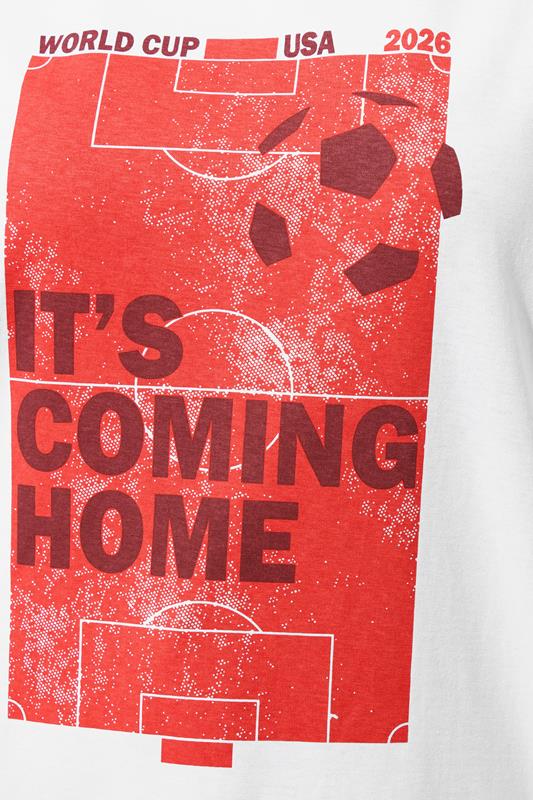 LIMITED COLLECTION Plus Size White 'It's Coming Home' England T-Shirt | Yours Clothing 4