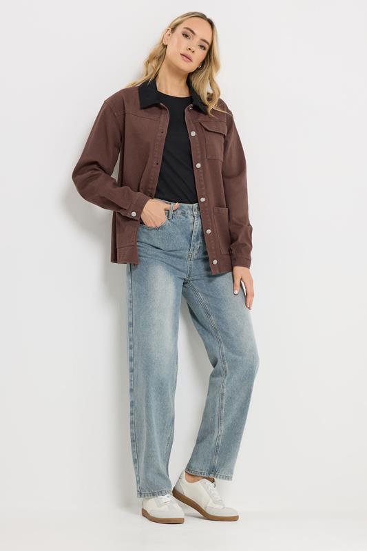LTS Tall Women's Chocolate Brown Twill Barn Jacket | Long Tall Sally 2