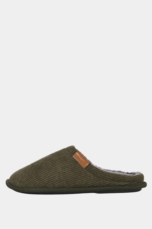 JACK & JONES Olive Green Mule Slippers | BadRhino 2