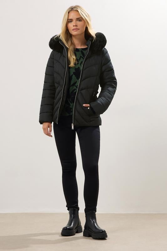 M&Co Petite Black Padded Puffer Jacket | M&Co 1