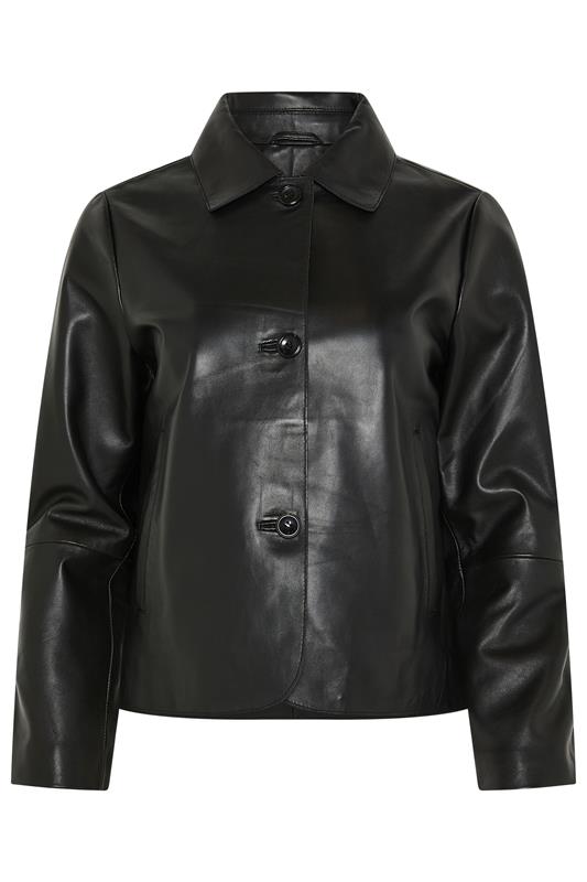 M&Co Black Leather Collard Jacket | M&Co 5