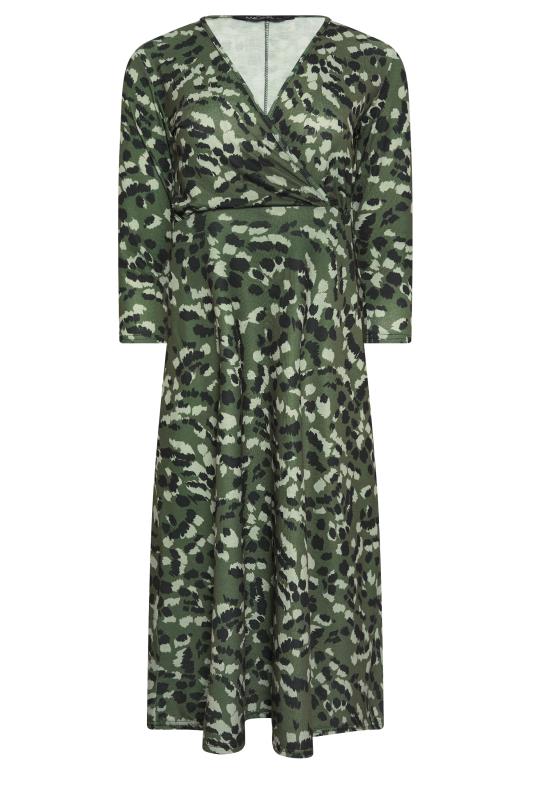 M&Co Petite Green Animal Print Wrap Dress | M&Co  5