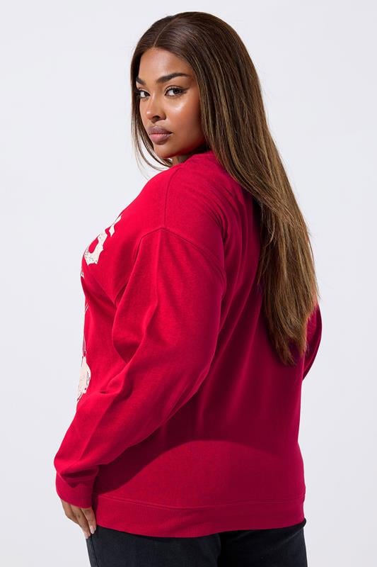 LIMITED COLLECTION Plus Size Red 'Texas Rodeo' Graphic Boot Sweatshirt | Yours Clothing 2