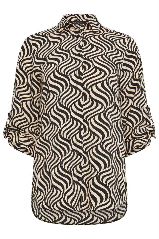 M&Co Black Swirl Print Tab Detail Shirt | M&Co 5