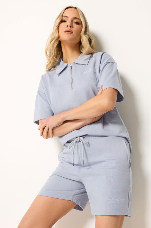 LTS Tall Blue Cotton Sweat Shorts