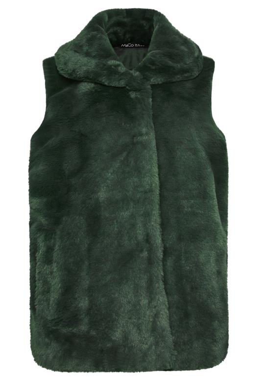 M&Co Dark Green Faux Fur Gilet | M&Co 7