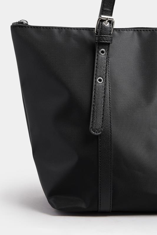 Black Buckle Strap Tote Bag | Yours Clothing 4