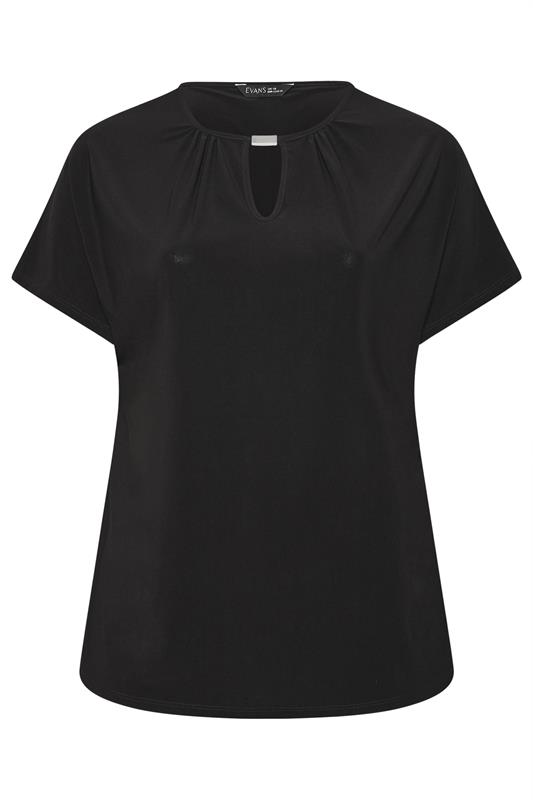 EVANS Plus Size Black Bar Detail Top | Evans 5