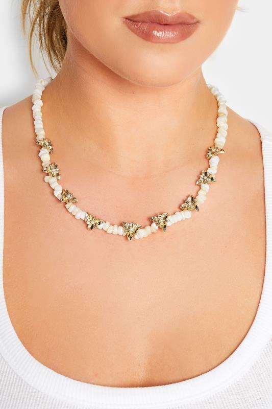 Gold Tone Stone Statement Necklace | Yours Clothing  1