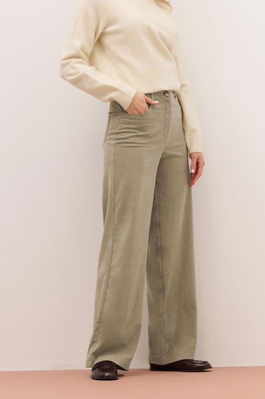 LTS PREMIUM Tall Stone Brown Cord Wide Leg Jeans | Long Tall Sally 1