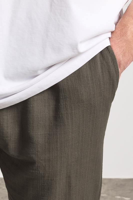 BadRhino Big & Tall Brown Textured Trousers | BadRhino 5