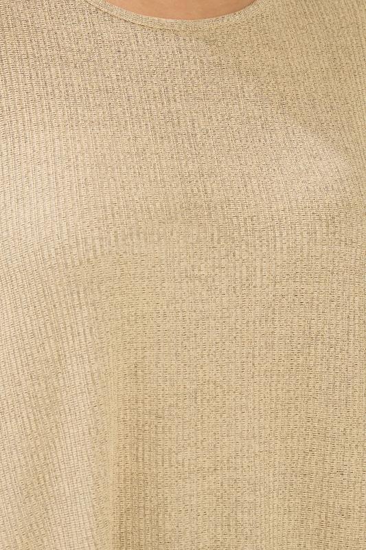 YOURS Plus Size Light Blue Ribbed Soft Touch T-Shirt | Yours Clothing 4