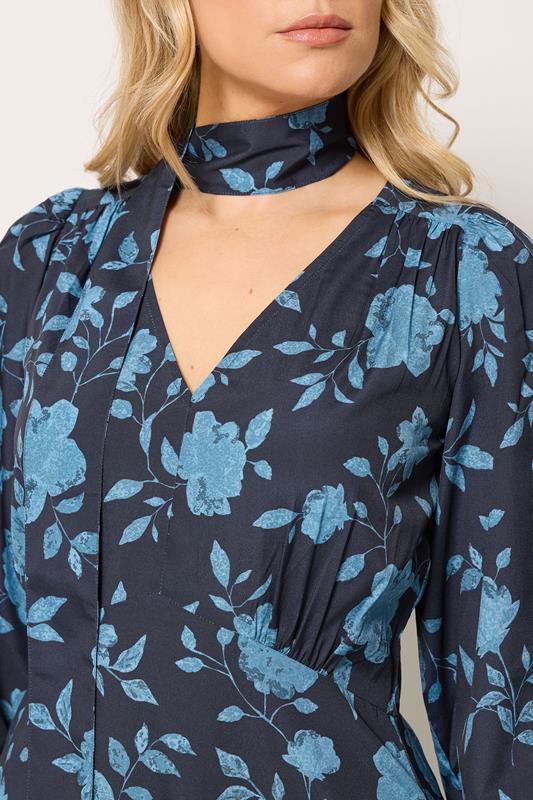 LTS Tall Women's Navy Blue Floral Maxi Dress | Long Tall Sally 5