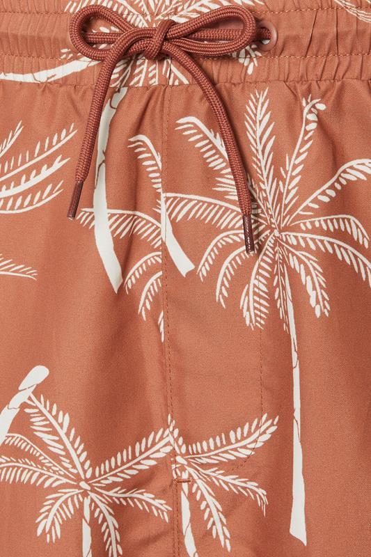 BadRhino Big & Tall Clay Orange Palm Tree Swim Shorts | BadRhino 7