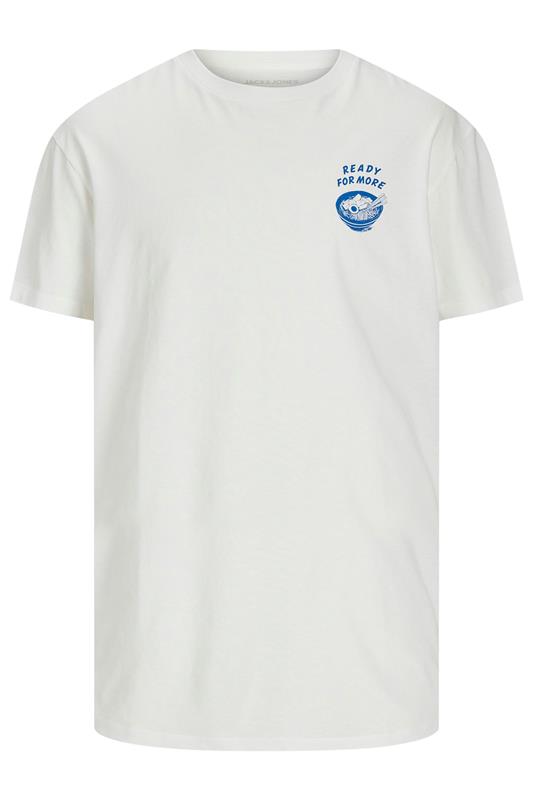 JACK & JONES Big & Tall White Graphic T-Shirt | BadRhino 2