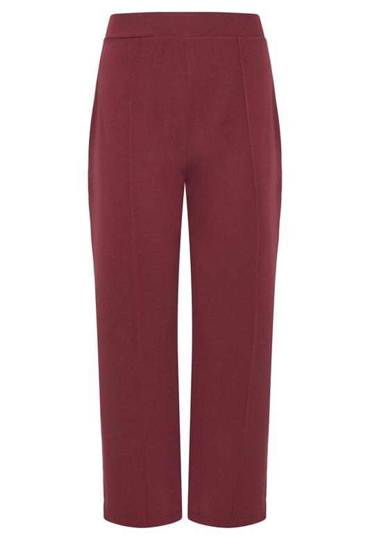 M&Co Petite Berry Red Pintuck Side Stripe Trousers | M&Co 6