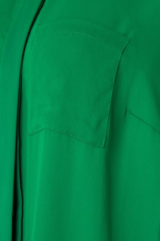 M&Co Green Satin Contrast Panel Shirt | M&Co 5