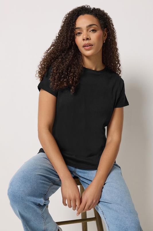  M&Co Black Cotton T-Shirt
