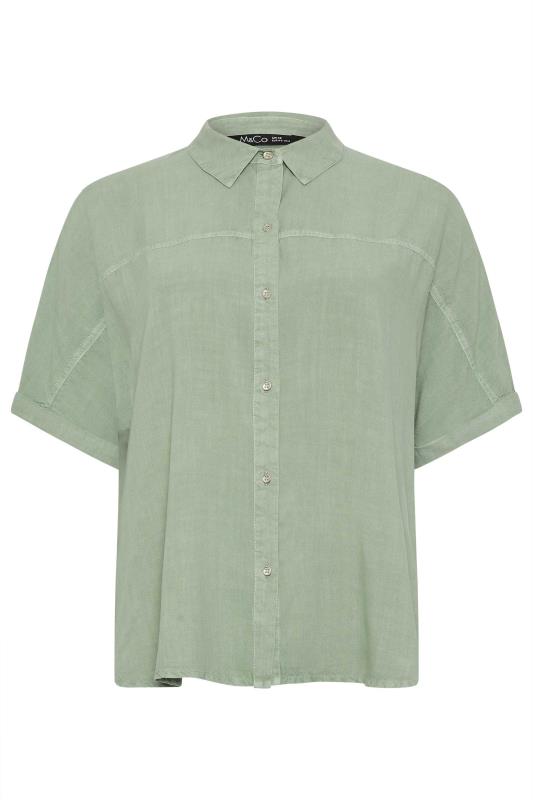 M&Co Sage Green Short Sleeve Shirt | M&Co 5