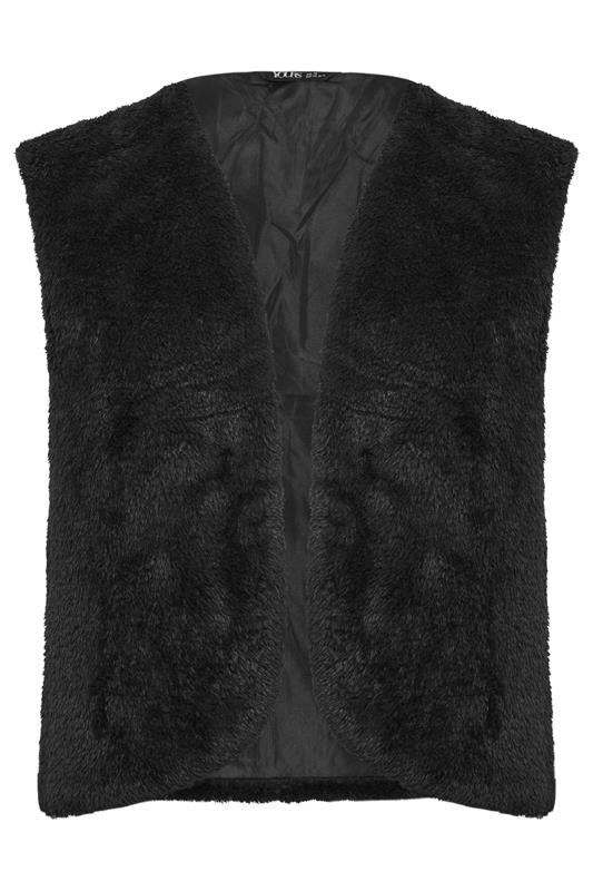 YOURS Plus Size Black Fleece Gilet | Yours Clothing 5