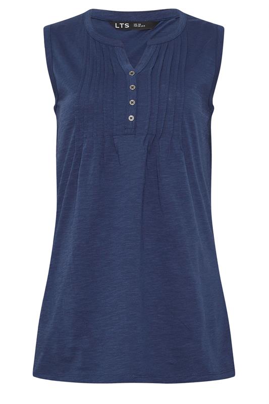 LTS Tall 2 PACK Navy Blue & Red Henley Vest Tops | Long Tall Sally 7