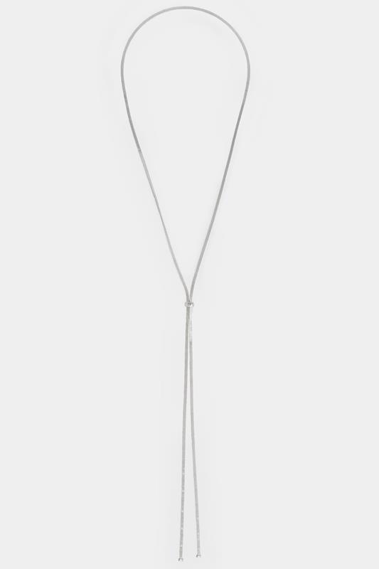 Silver Tone Long Classic Chain Necklace | Yours Clothing 1
