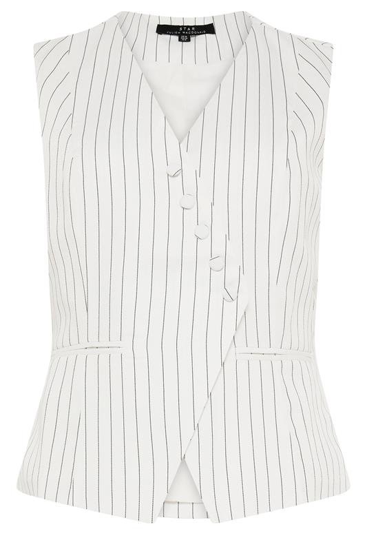 STAR White Pinstripe Waistcoat | StarByJM 5