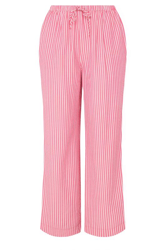 YOURS Plus Size Pink Stripe Trousers | Yours Clothing 6