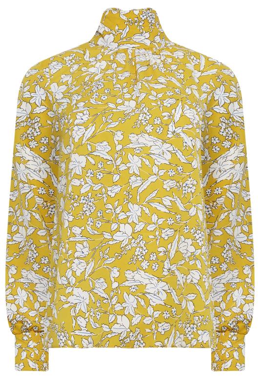 M&Co Yellow Floral Print High Neck Blouse | M&Co 6
