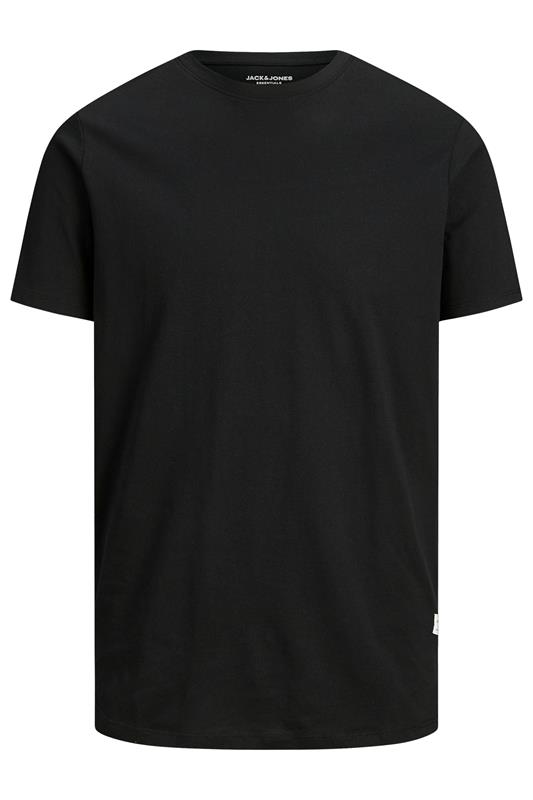 JACK & JONES Big & Tall Black Jenoa Crew T-Shirt | BadRhino 2