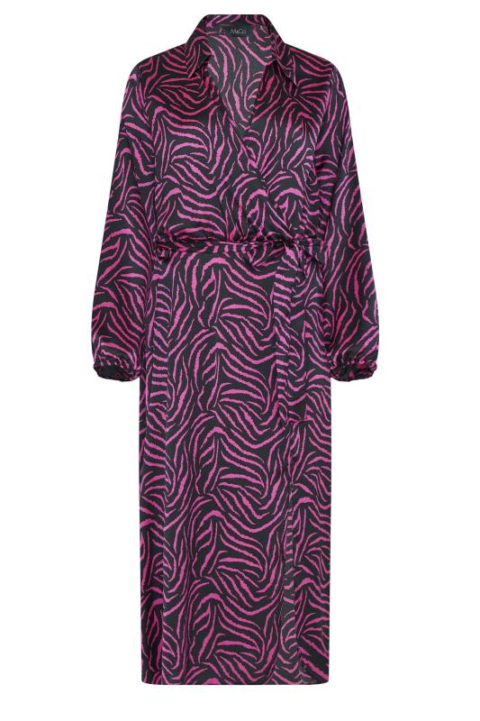 M&Co Black Zebra Print Midi Wrap Dress | M&Co 6