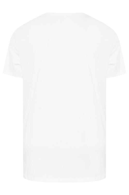 JACK & JONES Big & Tall White Basic T-Shirt | BadRhino 4