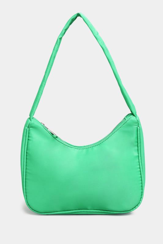 Bright Green Fabric Shoulder Bag | Yours Clothing 4