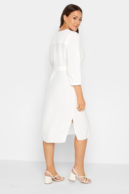 M&Co White Tie Waist Tunic Dress | M&Co 3