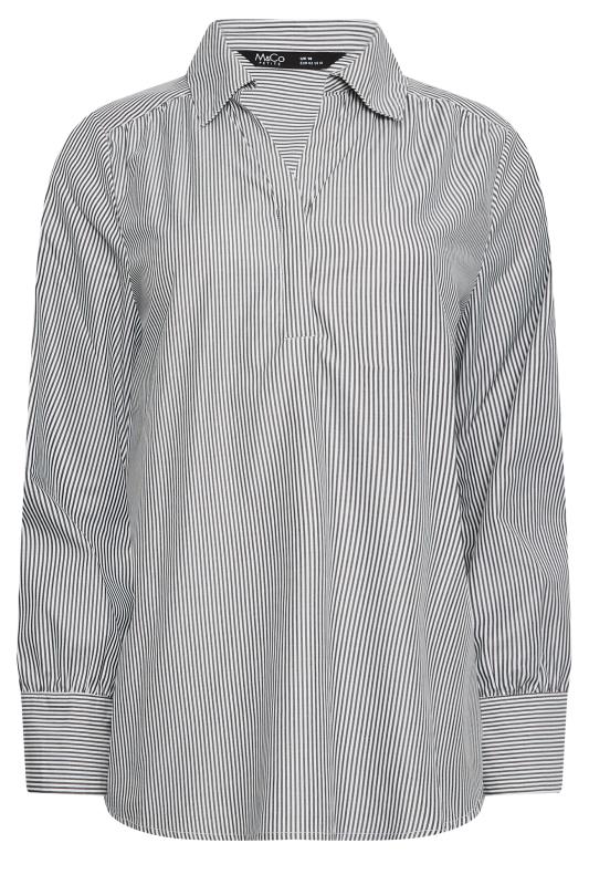 M&Co Petite Blue Stripe Placket Shirt | M&Co