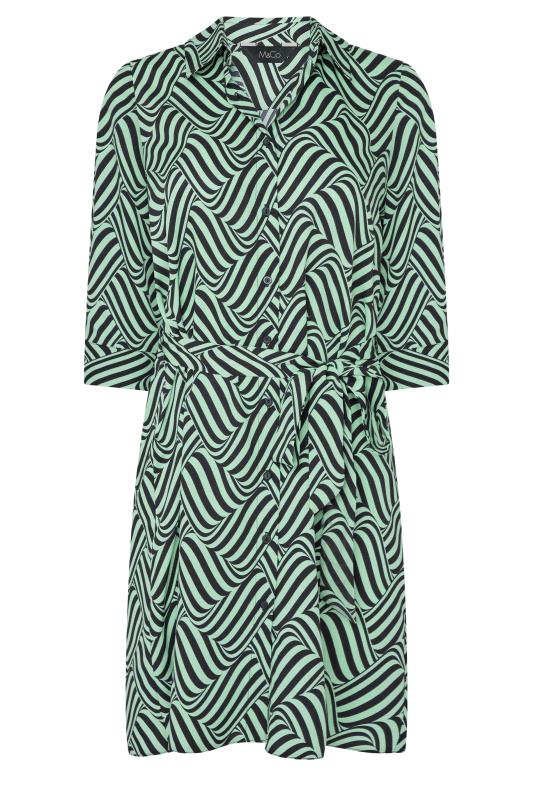 M&Co Green Geometric Print Shirt Dress | M&Co 6
