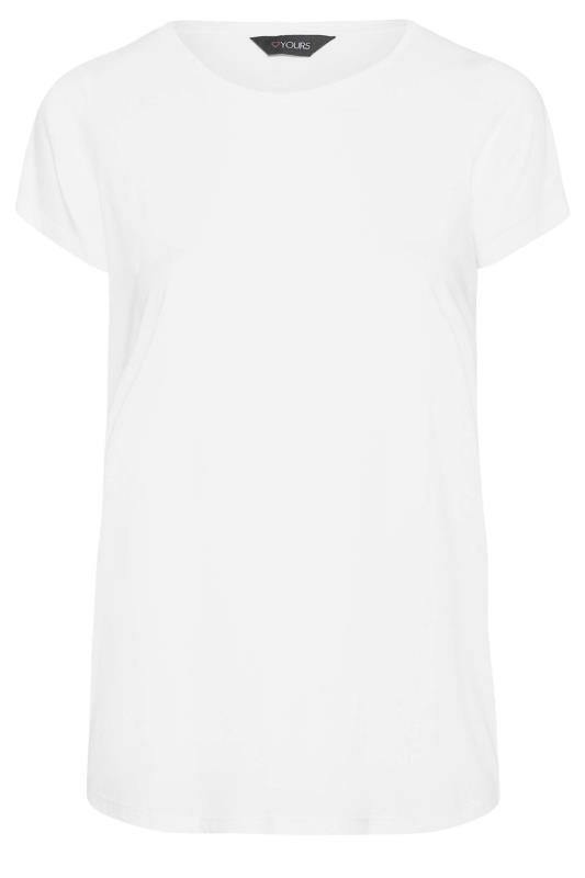 Plus Size White Essential T-Shirt | Yours Clothing 6
