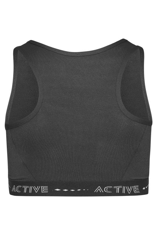 YOURS ACTIVE Plus Size Black Sports Bra | Yours Clothing  8