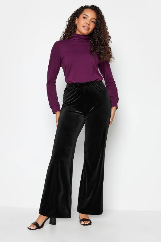Wide velvet trousers - Black - Ladies | H&M