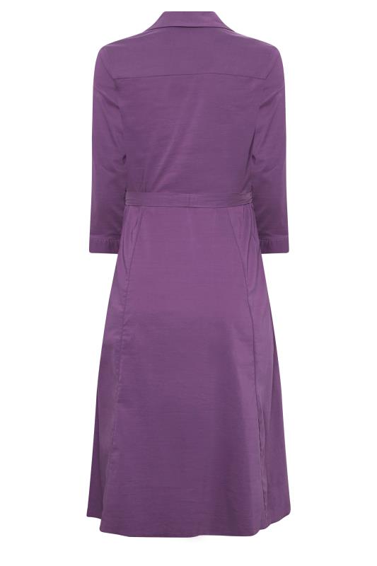 M&Co Purple Tie Waist Shirt Dress | M&Co 7